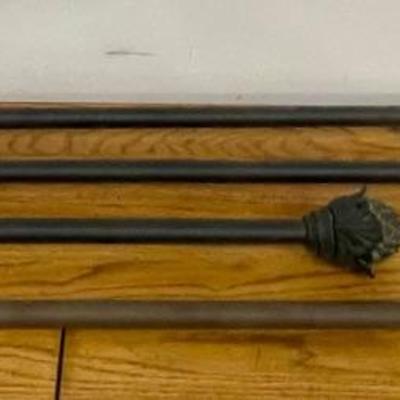 (4) Antique Cast Iron Curtain Rods