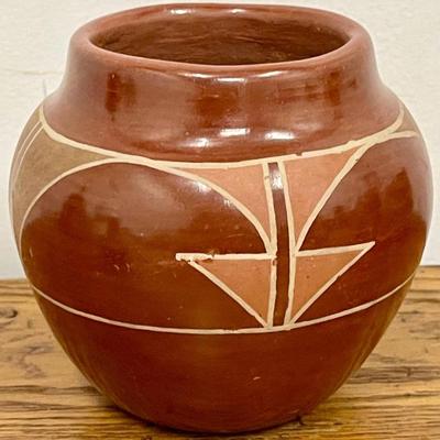 Flora Naranjo Like Santa Clara Pot Unsigned