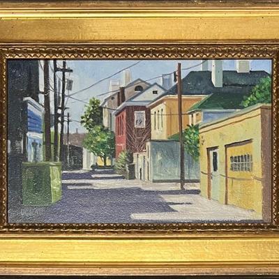 Original Signed Donato Painting On Board In Custom Frame