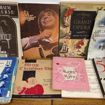 Large Lot Of Vintage Sheet Music - Grand Opera, John Denver, Christmas, And More (as Is)