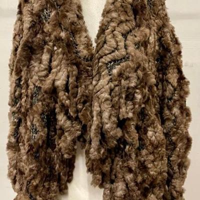 Alberto Makali NY Paris Milano Rabbit Fur And Woven Jacket