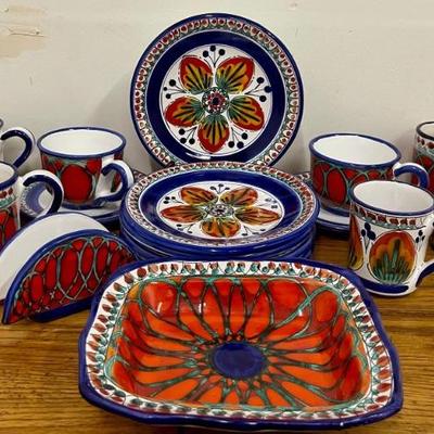 Made In Italy Arte D'italia Hand Painted Pottery Dishware