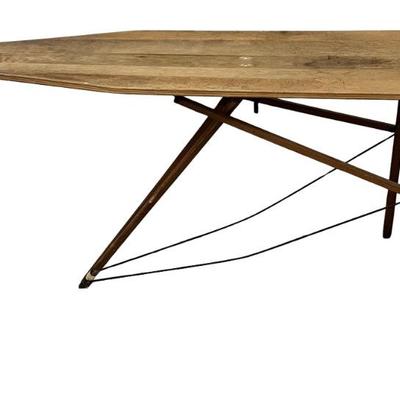 Vintage Wood And Metal Folding Ironing Board 