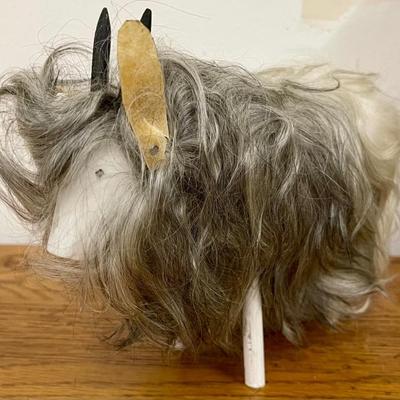 Vintage Navajo Hand Made Goat With Real Hair 