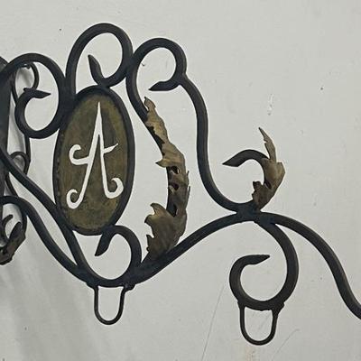 21.5" Solid Wrought Iron Metal " A" Wall Hanging Sign