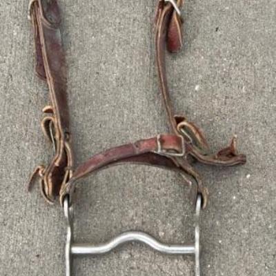 Vintage Leather Horse Bridal With Bit 