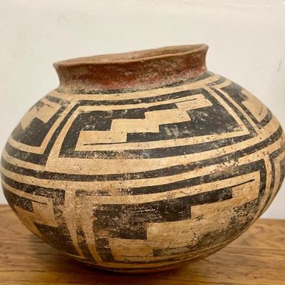 Native American Vintage Zuni Polychrome Pottery Bowl (as Is)