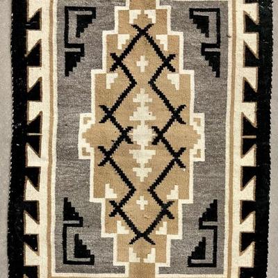 Navajo Hand Woven 36 X 26" Rug (As Is)
