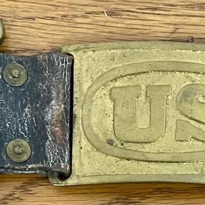 Vintage US Army Brass Belt Buckle
