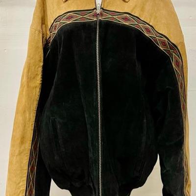 Men's XXL Cripple Creek 100 Percent Leather Southwestern Jacket With Tag