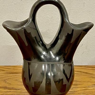 Tesuque Blackware Wedding Vase By Eusebia Pedia 
