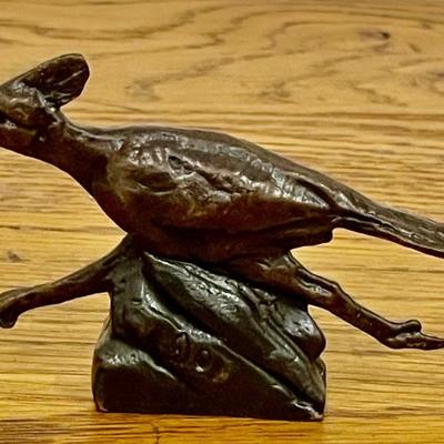 Dan Ostermiller Miniature Bronze Road Runner Signed