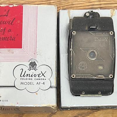Vintage Univex Folding Camera Model AF-4 With Original Box