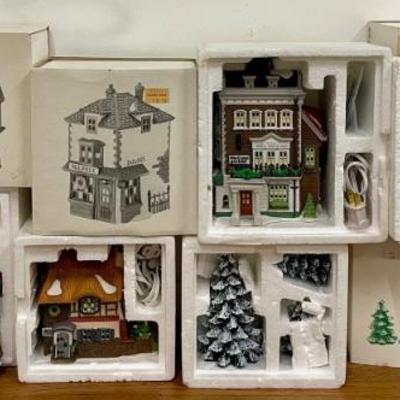 Department 56 Heritage Village Collection - Walpole, Victoria Station, (2) Trees, Blenham Bank, Counting House