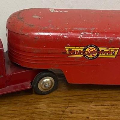 Vintage Vans Long Distance Motor Freight Metal Toy Truck And Trailer
