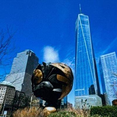 FRANK RITTER (American, 1946-2023) | Freedom tower at day. h. 7 x 9.5 in, sight - h. 17 x w. 21.5 in (frame)