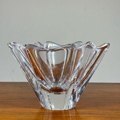 Orrefors Glass Vase | h. 5.25 x dia. 8.25 in

