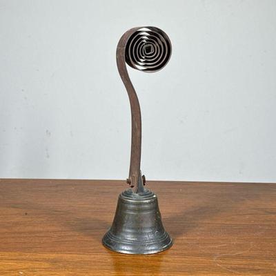 Hanging Bell | With a spiral top, the bell marked “10” - h. 9.25 x dia. 3 in