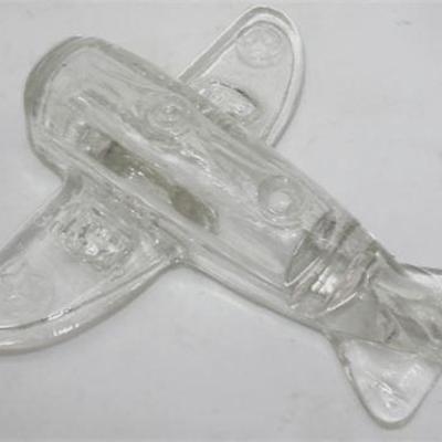 Lot 066  
VTG Army Bomber Glass candy container