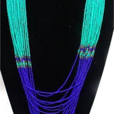 Lot 075  
16 strand beaded necklaced