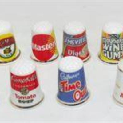 Lot 023   
Advertising Porcelain thimbles