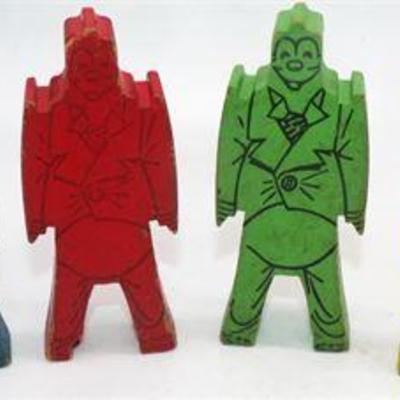 Lot 019   
BILL DING Clowns wood blocks Bill DIng