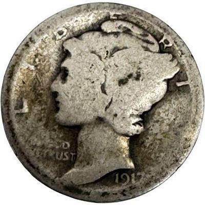 Lot 501   
1917 US Mercury Silver Dime
