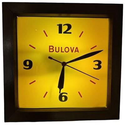 Lot 008 
Vintage Electric Bulova Advertising Wall Clock ***Works Great***