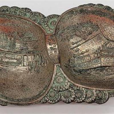 Lot 417   
Vintage Metal Trinket Dish San Francisco Cable Car