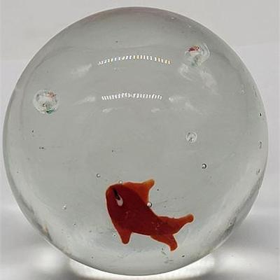 Lot 410   
Aquarium Koi Goldfish Glass Paperweight