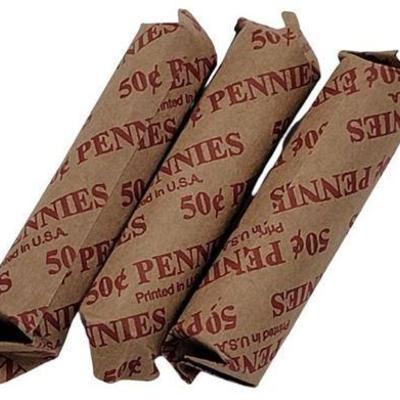 Lot 020   
US Wheat Penny Rolls