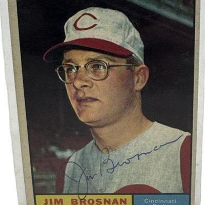 Lot 554Cincinnati Reds - Jim Brosnan (Autographed) - ‘61 Topps - Baseball Card