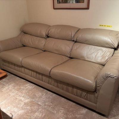 Leather Sleeper Sofa