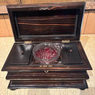 Antique Regency Coromandel Double Tea caddy 