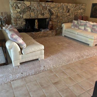 2 pc Sectional Sofa Large Area Rug