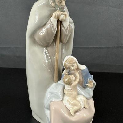 Signed llado figure bless family 1985 porcelain figures
