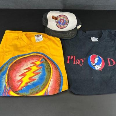 2 xl grateful dead t shirts and hat