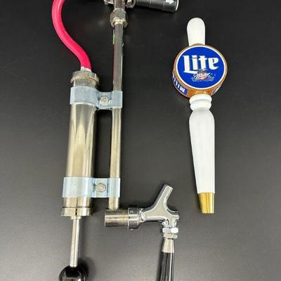 Keg tap and miller lite tap handle