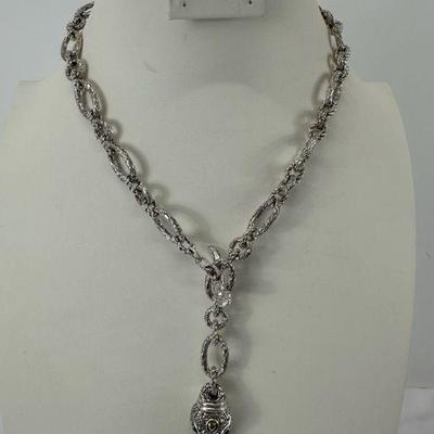 John hardy jai 925 14k crocodile necklace & head pendant green agate