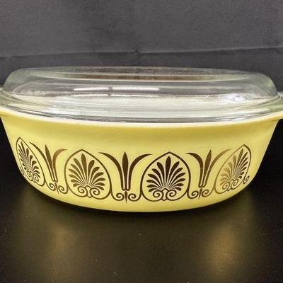 Pyrex golden classic casserole dish with lid 45 2 5 quart