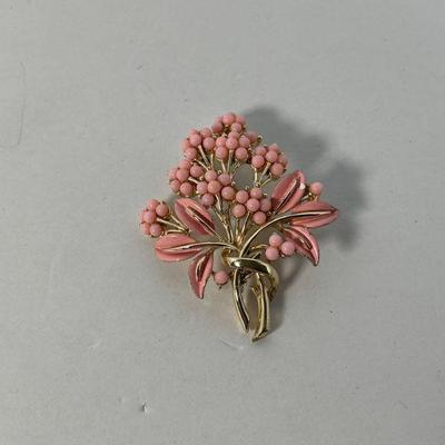 Coro Pink Brooch