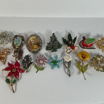 Collection of Costume Brooches