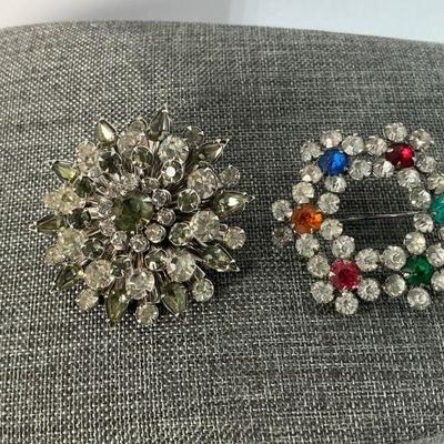 Vintage Rhinestone Brooches