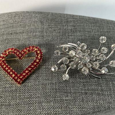 Stunning Brooches - Heart and Starburst