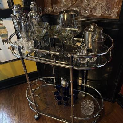 Art Deco style bar cart