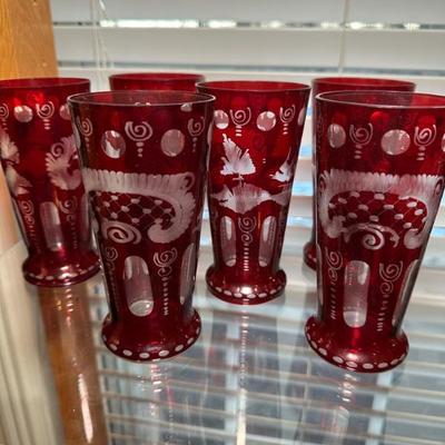 Gorgeous red glass to set a beautiful Valentine’s Day table! 