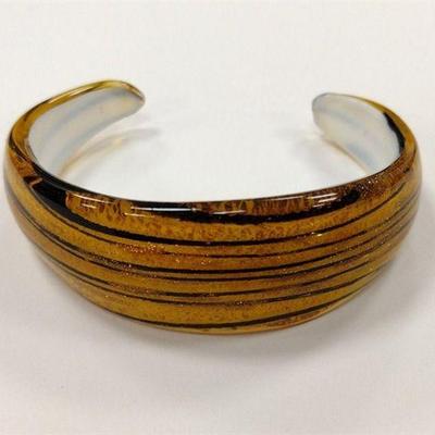art glass cuff bracelet