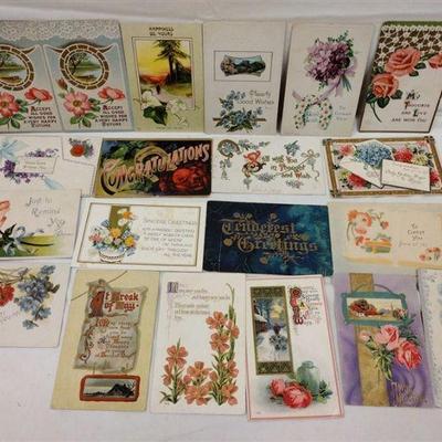 Antique greeting postcards