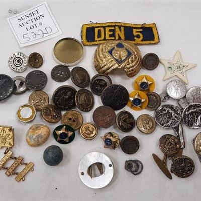 cub scout patch,  pins, buttons
