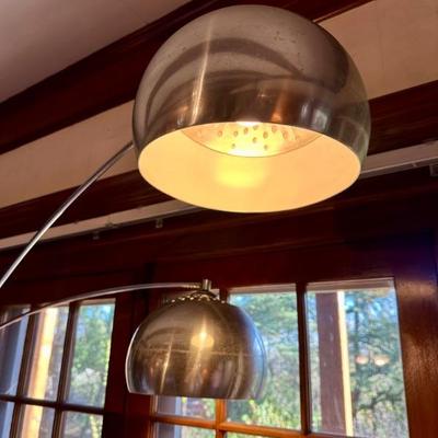 Arco Mid Century Chrome Ball Lamps